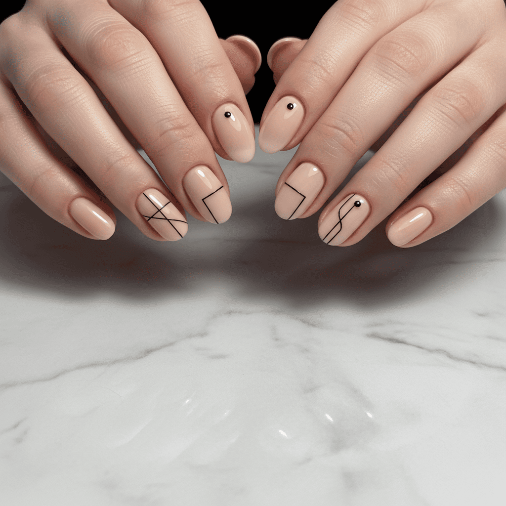 Minimal & Clean nail art design